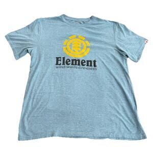 Element Cotton Crewneck Short Sleeve T-Shirt Light Blue Size M